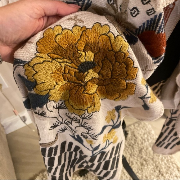 Johnny Was Floral Patterned Open Front Cardigan size L - Picture 3 of 8